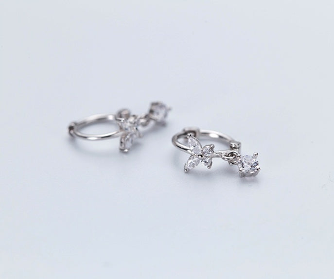 Diamond butterfly earrings earrings