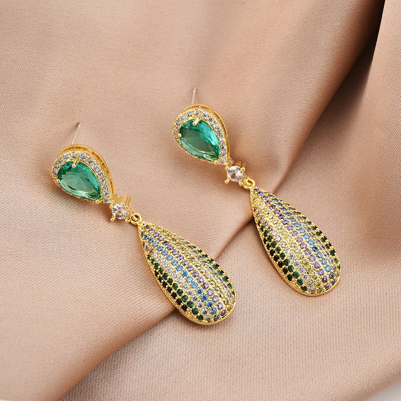 Zircon Long Earrings