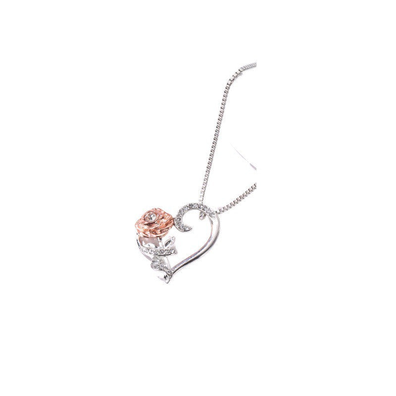 Love Rose Zircon Necklace Necklace Romance