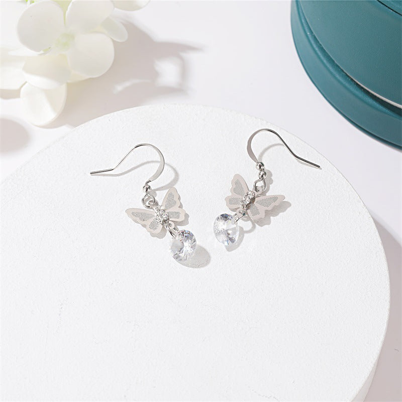 Zircon Temperament Fashion Short Earrings