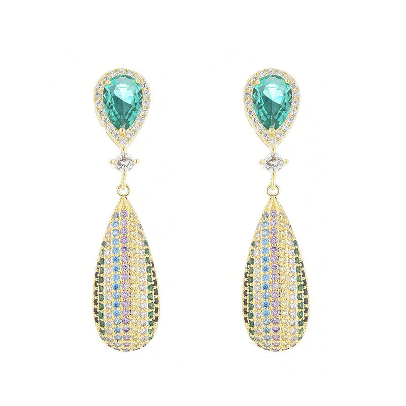 Zircon Long Earrings