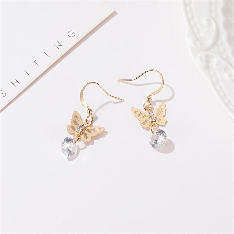 Zircon Temperament Fashion Short Earrings