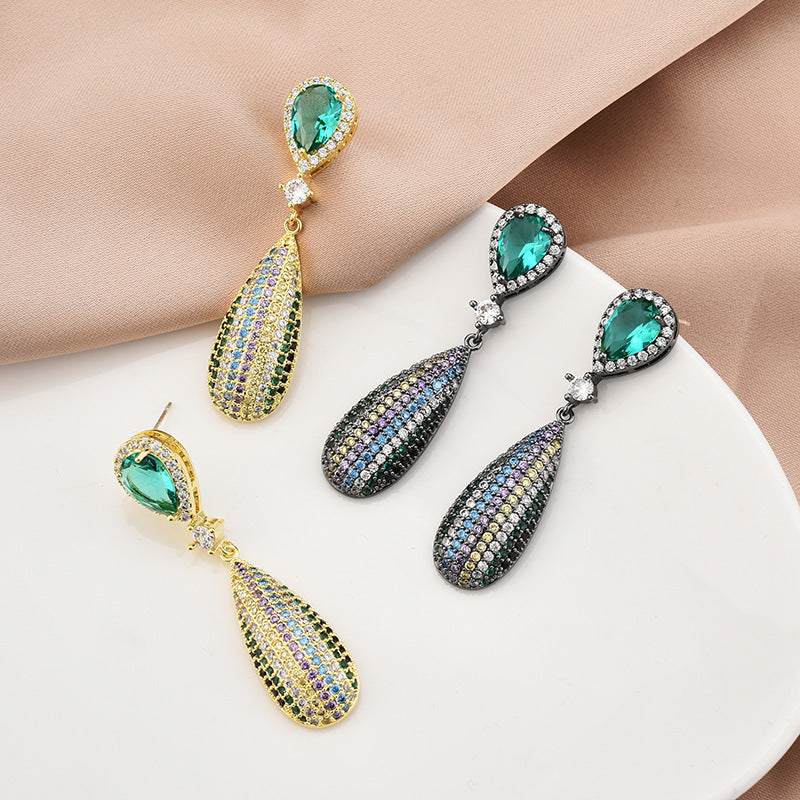 Zircon Long Earrings