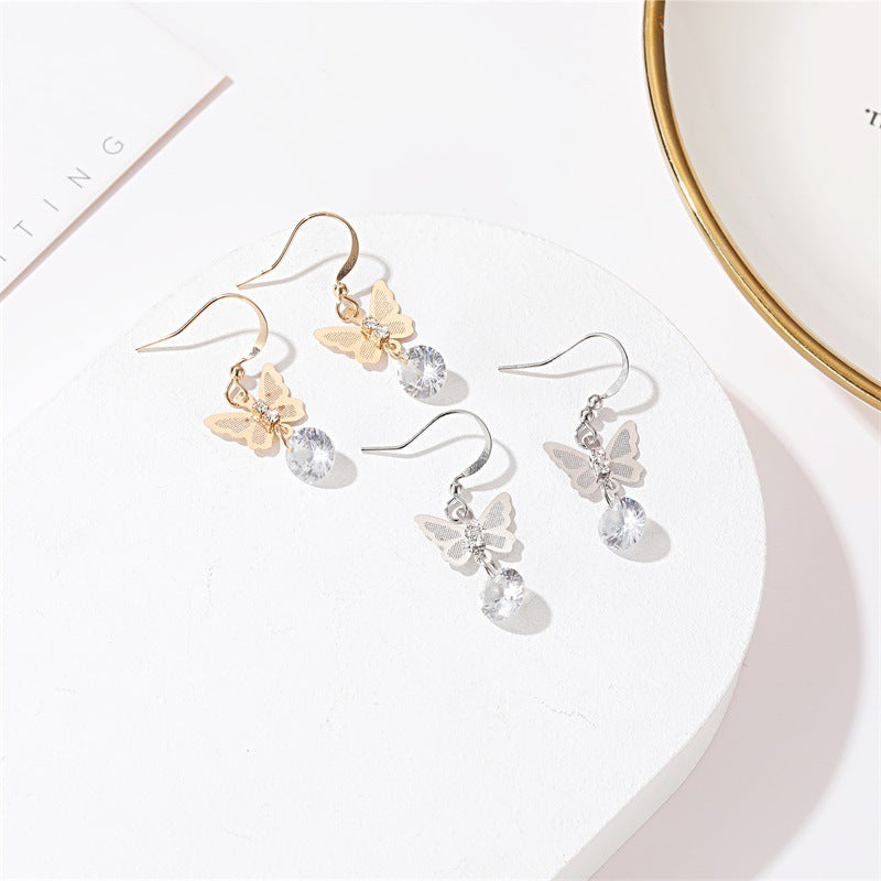 Zircon Temperament Fashion Short Earrings